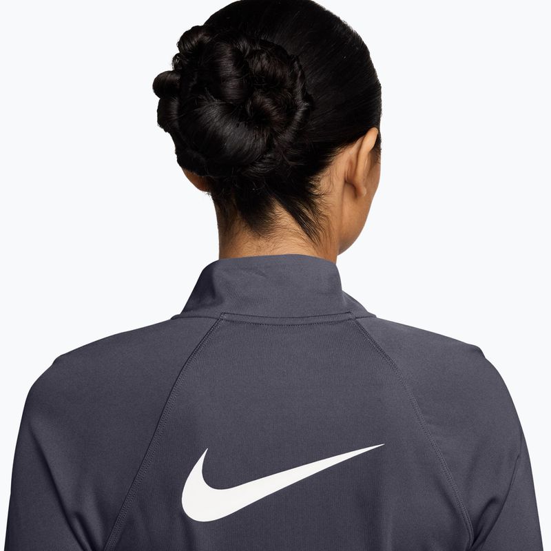 Longsleeve da running donna Nike Tempo Swoosh Run Dri-Fit 1/4-Zip LS gridiron/white 3