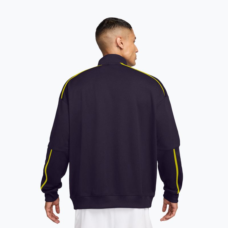 Felpa da tennis uomo Nike Court Heritage purple dynasty/lemon venom 2
