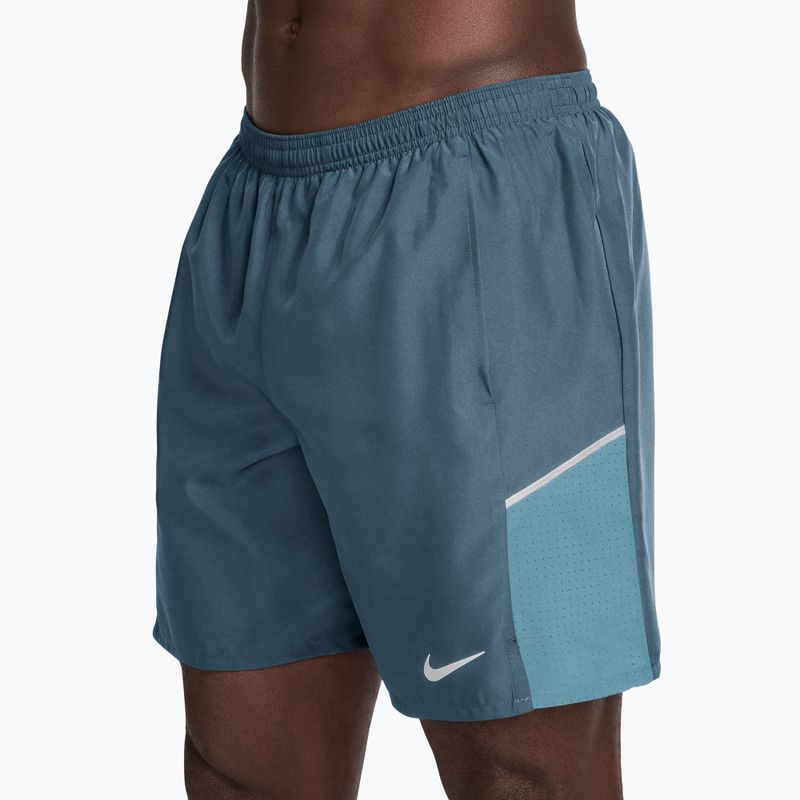 Pantaloncini da corsa da uomo Nike Miler Dri-Fit 2in1 7" smokey blue/cerulean 3