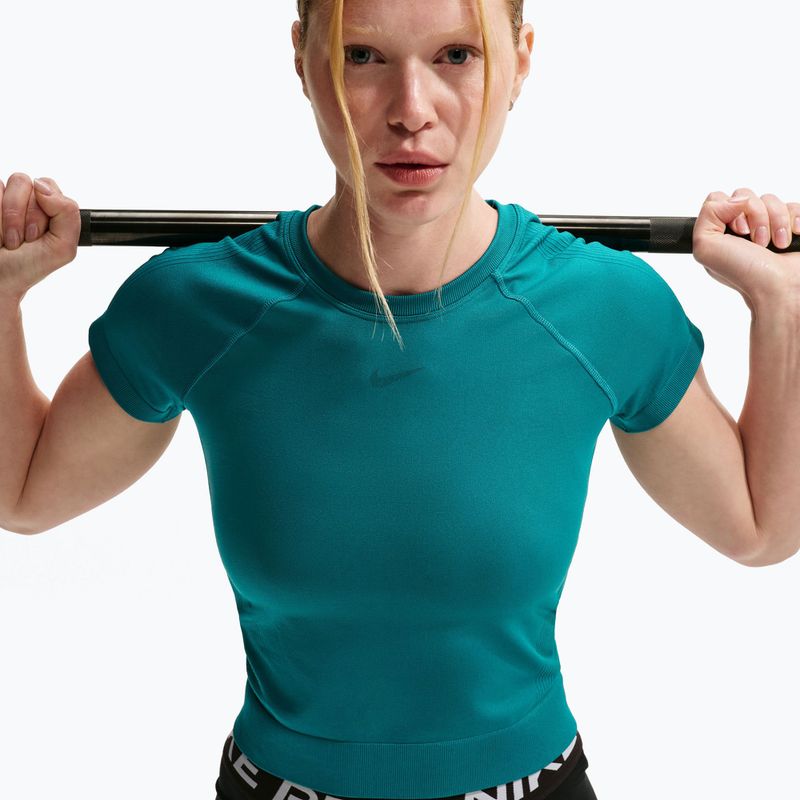 Maglia da allenamento donna Nike Pro Seamless Dri-Fit SS bright spruce 4