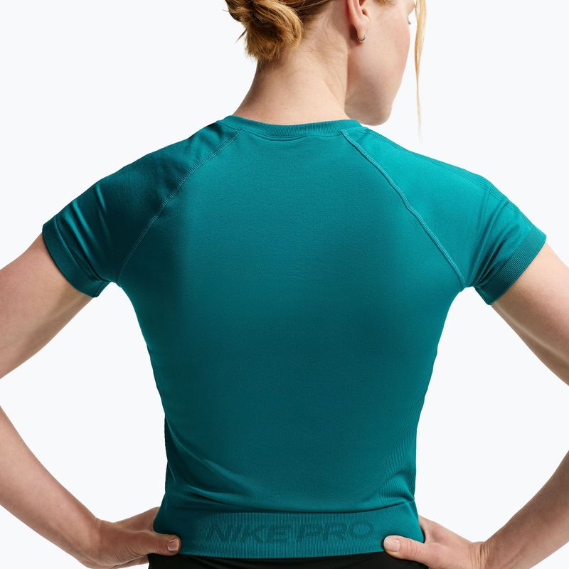 Maglia da allenamento donna Nike Pro Seamless Dri-Fit SS bright spruce 5