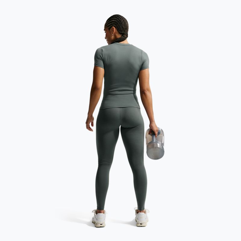 Leggings da donna Nike One Seamless Front High-Waisted camo green/white 3
