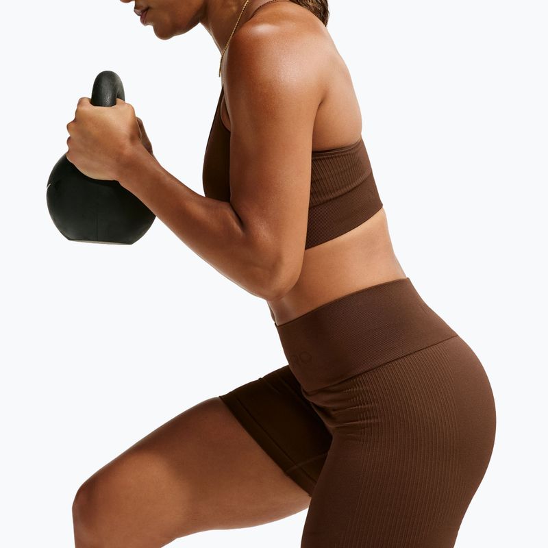 Pantaloncini da donna Nike Pro Seamless High-Waisted Biker 5" cacao wow 5