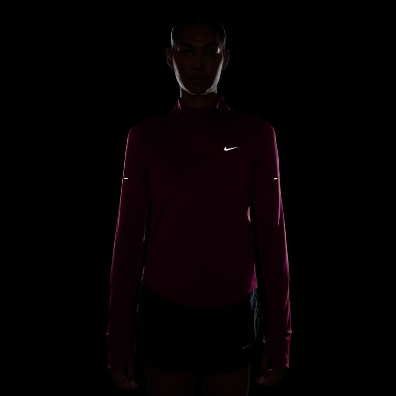 Felpa da corsa donna Nike Swift Dri-FIT UV 1/4-Zip true berry 4