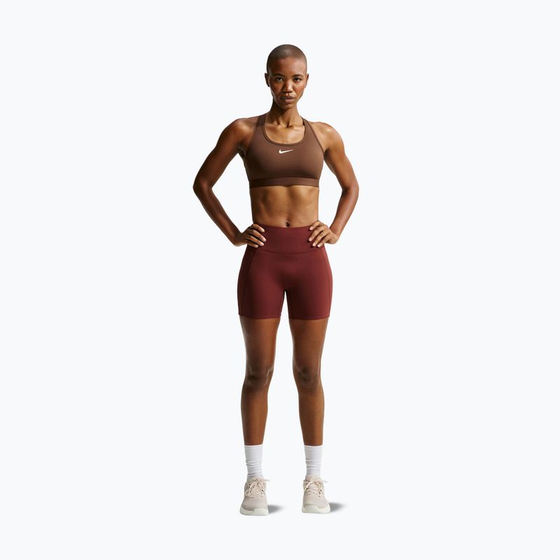 Reggiseno sportivo da donna Nike Swoosh Medium Support cacao wow/white 2