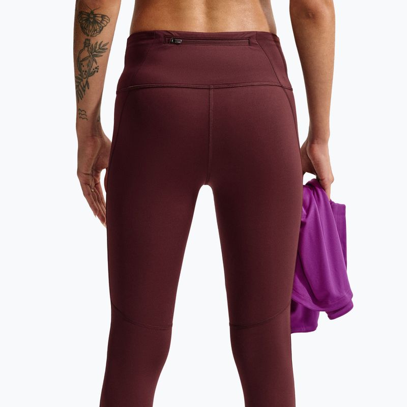Leggings da corsa da donna Nike Tempo Swoosh Run High-Waisted 7/8 mystic dates/white 6