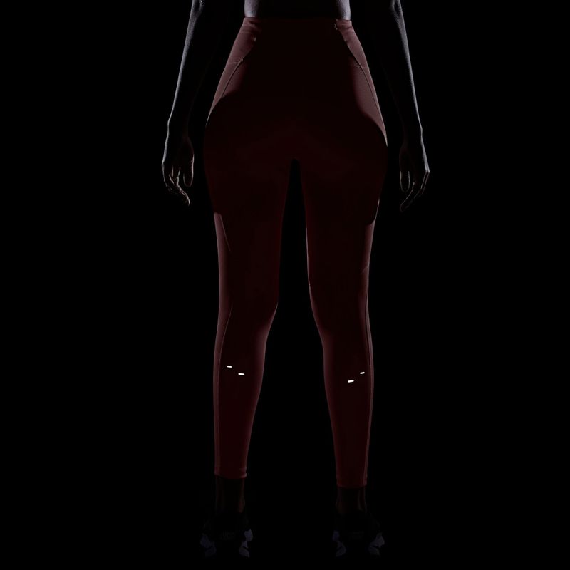 Leggings da corsa da donna Nike Tempo Swoosh Run High-Waisted 7/8 mystic dates/white 7
