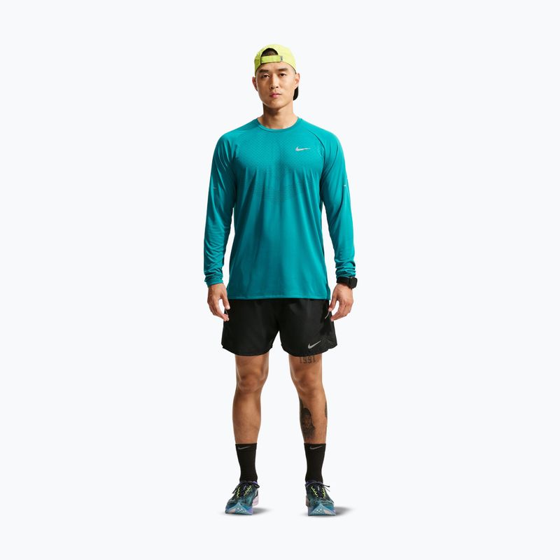 Longsleeve da running uomo Nike Stride bright spruce 2