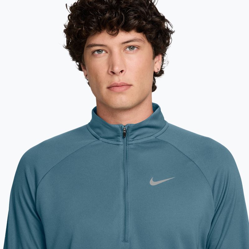 Felpa da corsa uomo Nike Miler Dri-Fit UV 1/2 Zip smokey blue 3
