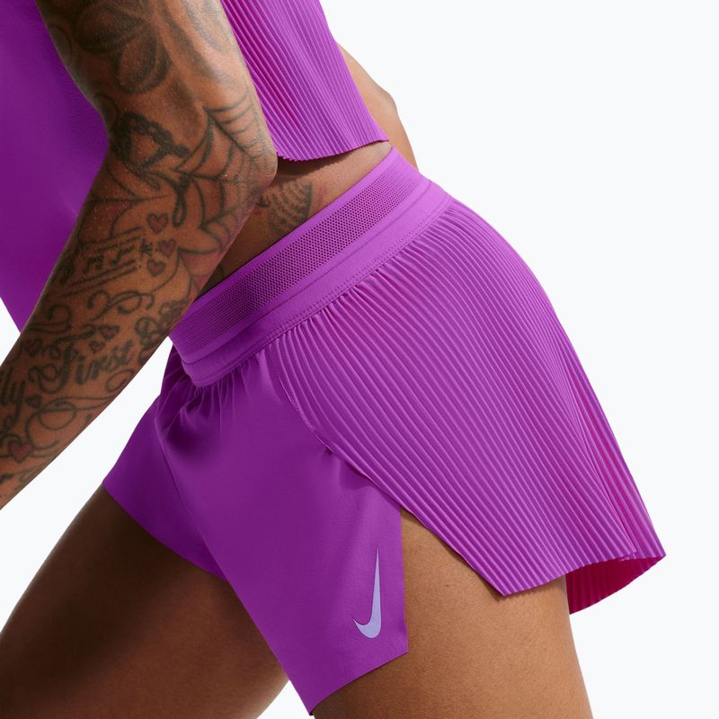 Pantaloncini da corsa da donna Nike AeroSwift Dri-Fit ADV Mid-Rise 3" vivid purple/purple pulse 5