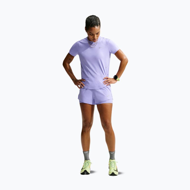 Pantaloncini da corsa da donna Nike Swift Mid-Rise 2in1 purple pulse 2