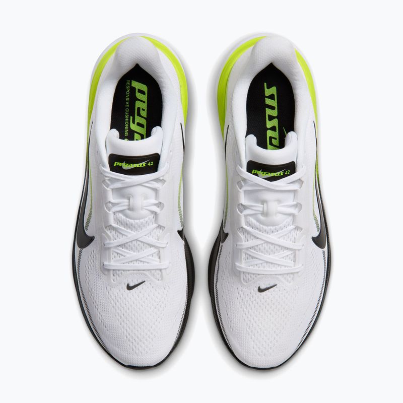 Scarpe da corsa uomo Nike Pegasus 42 white/lemon venom/white/black 4