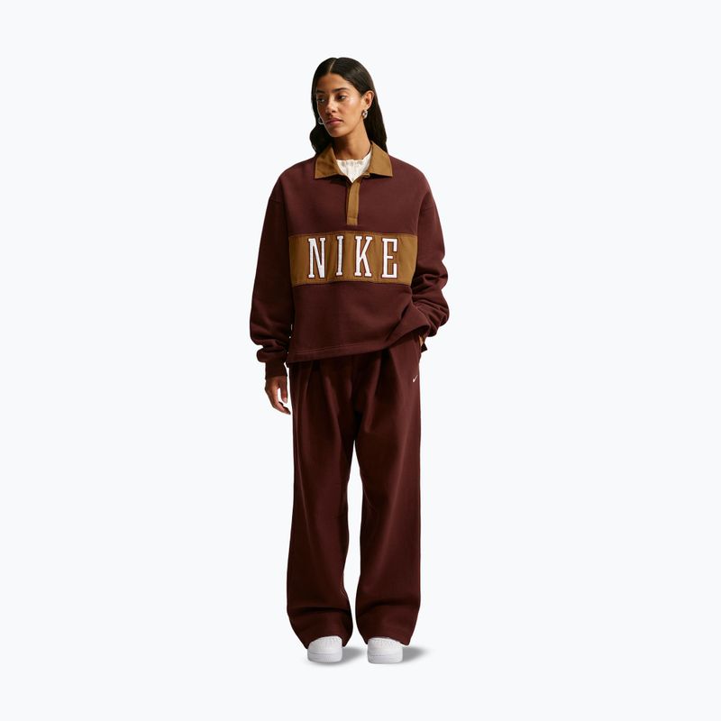 Felpa donna Nike Studio Fleece Medium Weight mystic dates/light british tan/sail 2