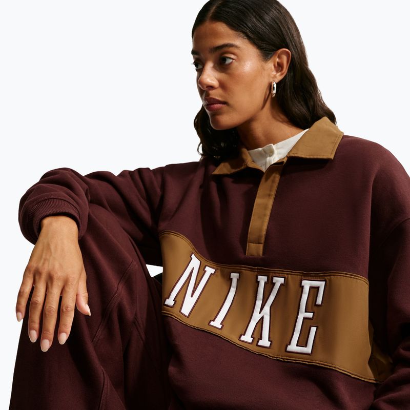 Felpa donna Nike Studio Fleece Medium Weight mystic dates/light british tan/sail 4