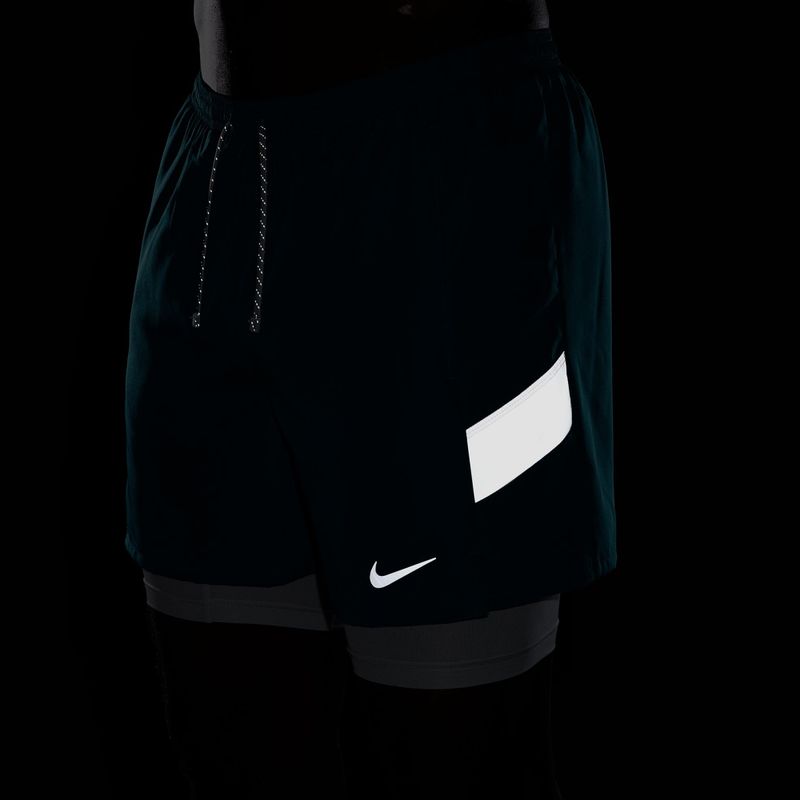 Pantaloncini da corsa da uomo Nike Miler Dri-Fit 2in1 5" bright spruce 5