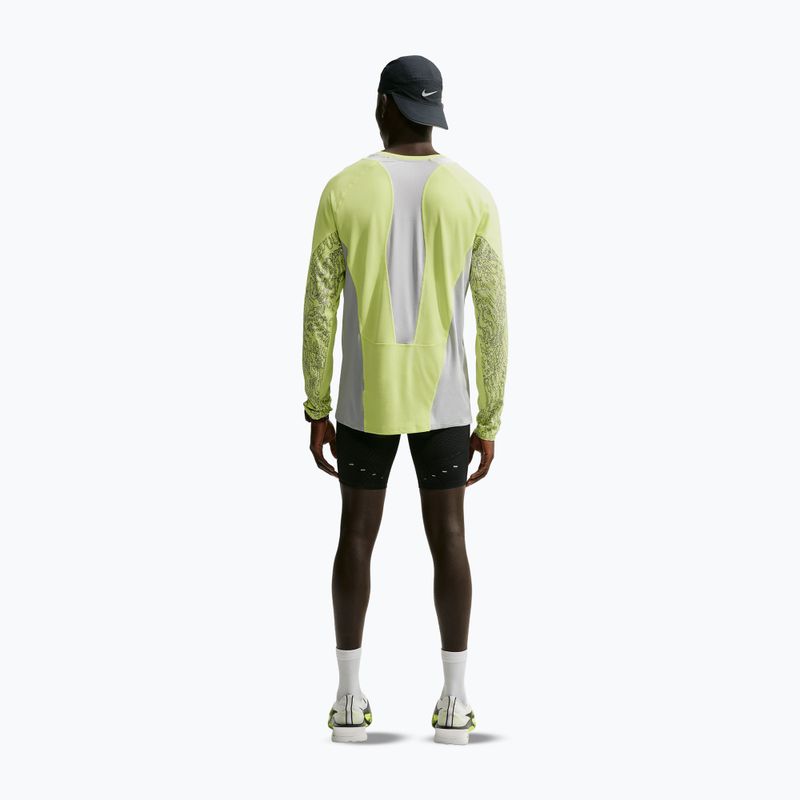 Longsleeve da running uomo Nike Stride light lemon twist/grey fog 3