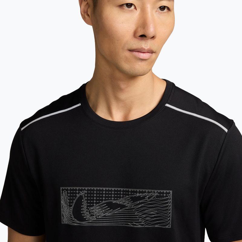Maglia da corsa da uomo Nike Miler black 3