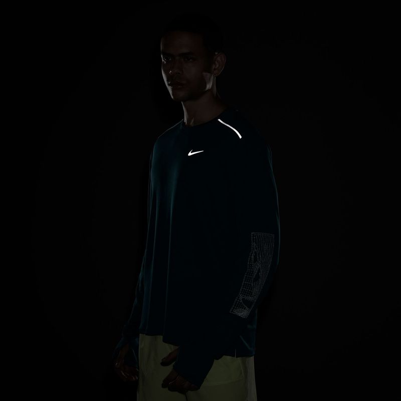 Longsleeve da running uomo Nike Miler bright spruce 4