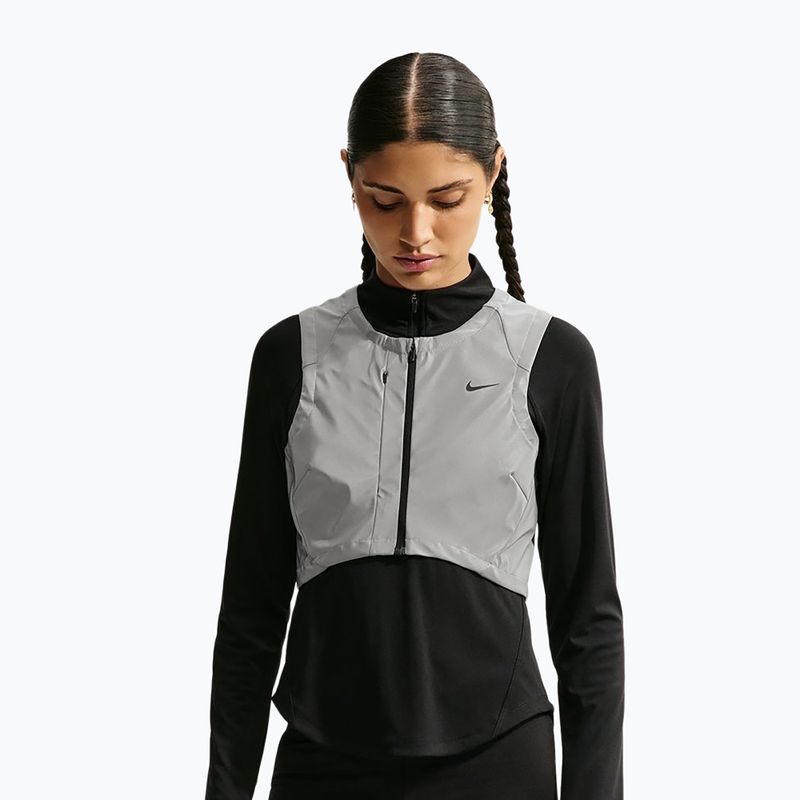 Gilet da corsa donna Nike Swift Flash metallic cool grey/black