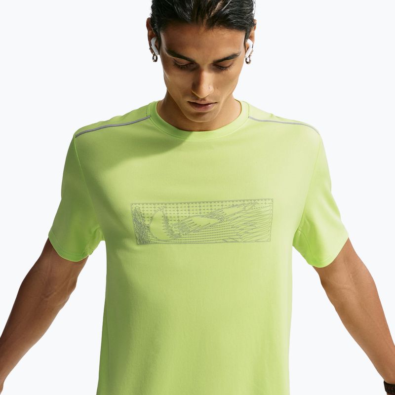 Maglia da corsa da uomo Nike Miler light lemon twist 4
