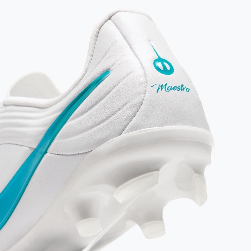 Scarpe da calcio bambino Nike Tiempo Maestro Academy Jr FG/MG white/white/dusty cactus 7