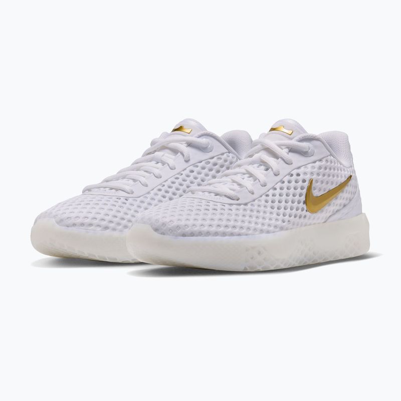 Scarpe da basket uomo Nike LeBron Witness X white/white/photon dust/metallic gold 2