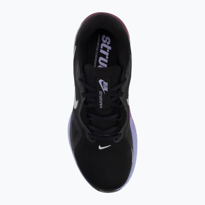 Scarpe da corsa donna Nike Structure 26 Black/Gridiron/Metallic Silver 5