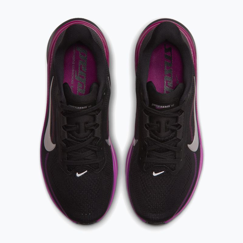 Scarpe da corsa donna Nike Pegasus 42 black/vivid purple/metallic silver 4