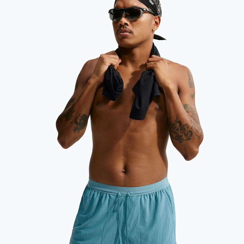 Pantaloncini da corsa da uomo Nike Stride smokey blue 4
