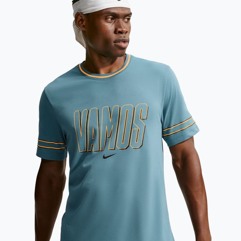 T-shirt da uomo Nike Court Dri-FIT Cotton smokey blue 4