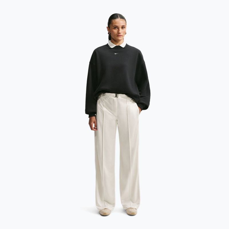 Felpa donna Nike Studio Fleece Medium Weight total black/sail 2