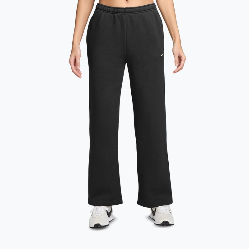 Pantaloni da donna Nike Studio Fleece total black/sail