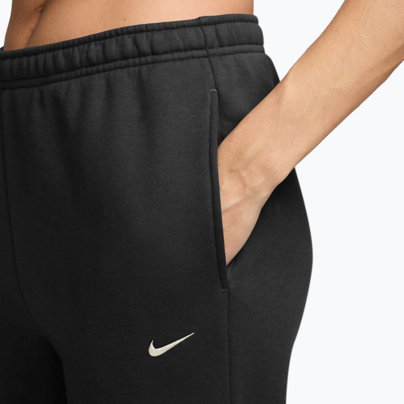Pantaloni da donna Nike Studio Fleece total black/sail 3