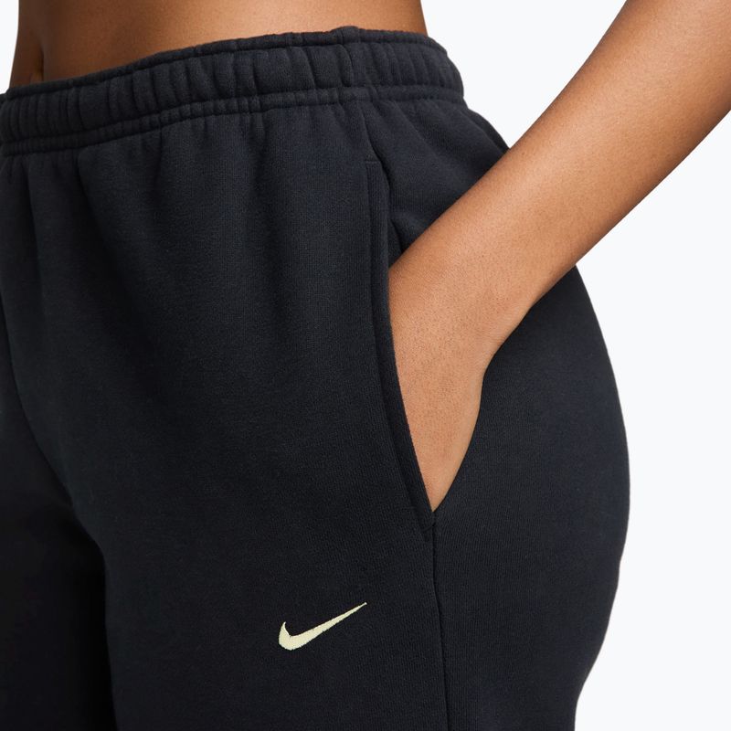 Pantaloni da donna Nike Studio Fleece total black/sail 3