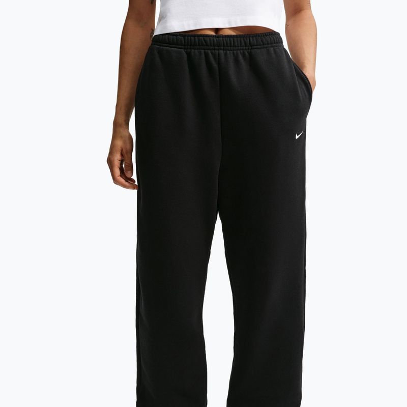 Pantaloni da donna Nike Studio Fleece Medium Weight total black/sail 5