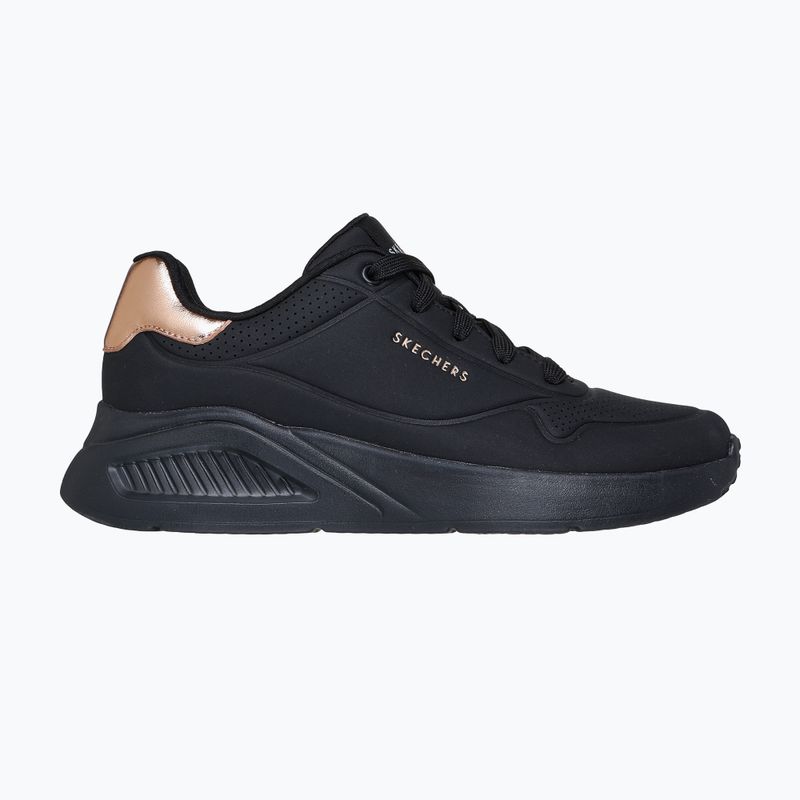 Scarpe da donna Skechers Uno Lite Shimmer Along nere 2