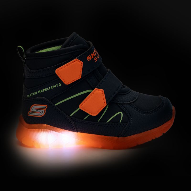 Scarpe bambini SKECHERS Illumi-Brights Splash Beams navy/arancione 8