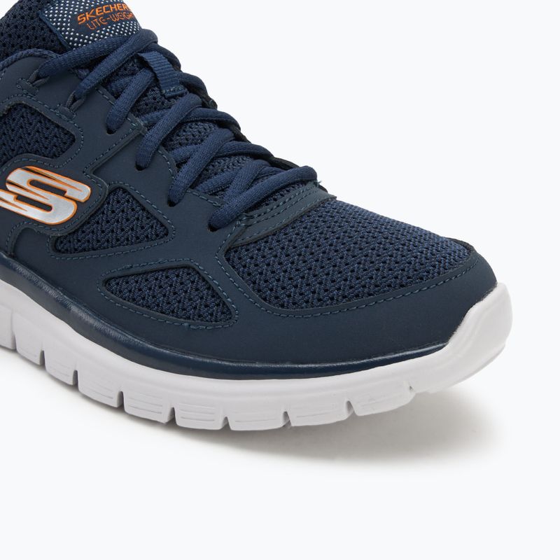 SKECHERS Burns Agoura, scarpe da uomo blu/arancione 7