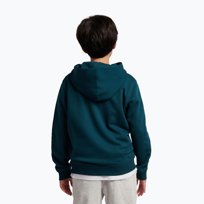 Felpa per bambini New Balance Brush Back Small Logo Hoodie medusa green 3