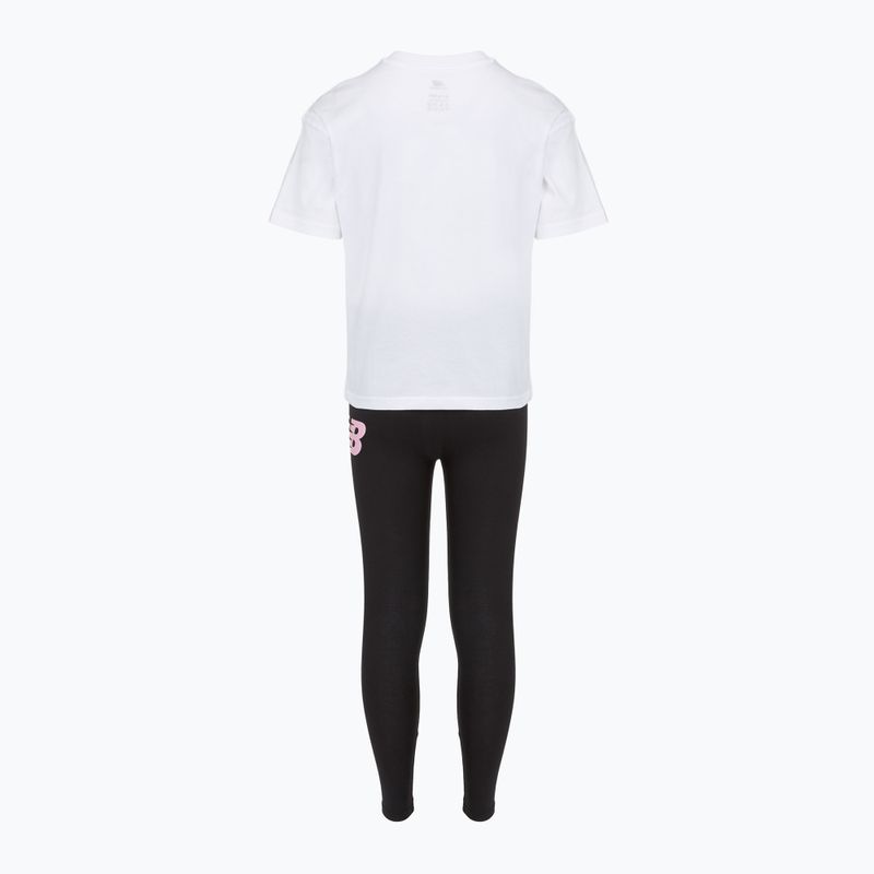 Set bambino New Balance Floral Shoe Graphic Tee and Legging nb bright white 2