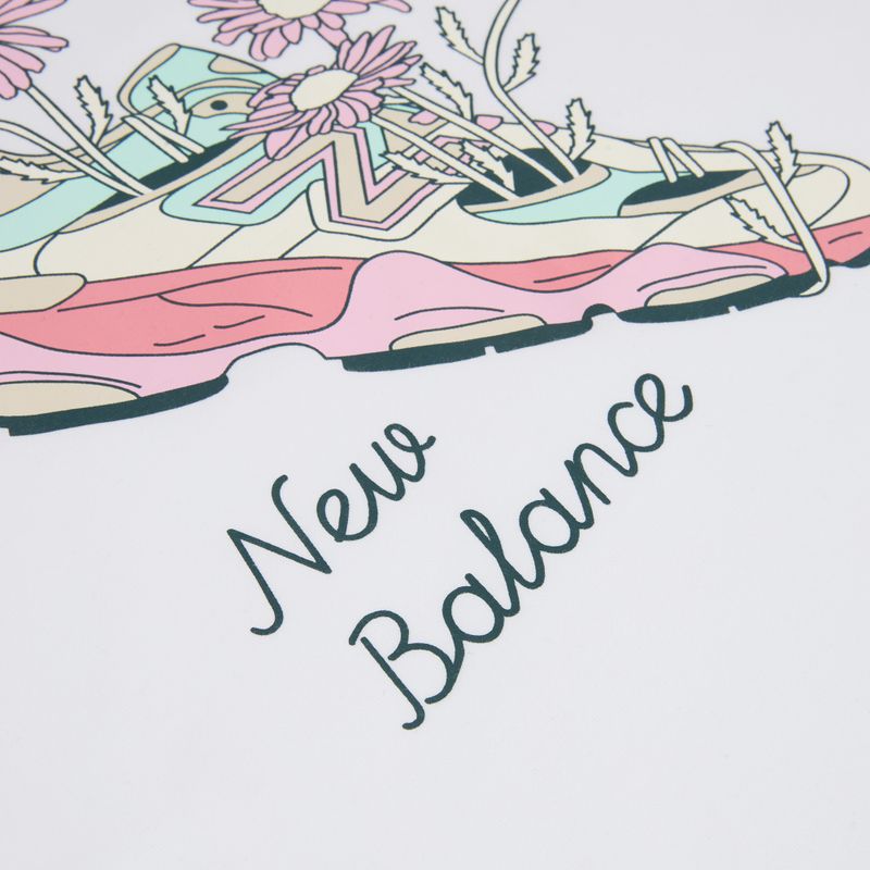 Set bambino New Balance Floral Shoe Graphic Tee and Legging nb bright white 6
