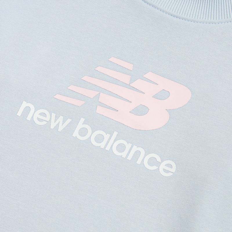 Felpa per bambini New Balance FT Stacked Logo Crew oxford blue 8