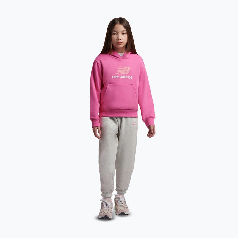 Felpa per bambini New Balance FT Stacked Logo Hoodie pink satin 2