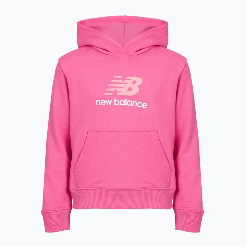 Felpa per bambini New Balance FT Stacked Logo Hoodie pink satin 7