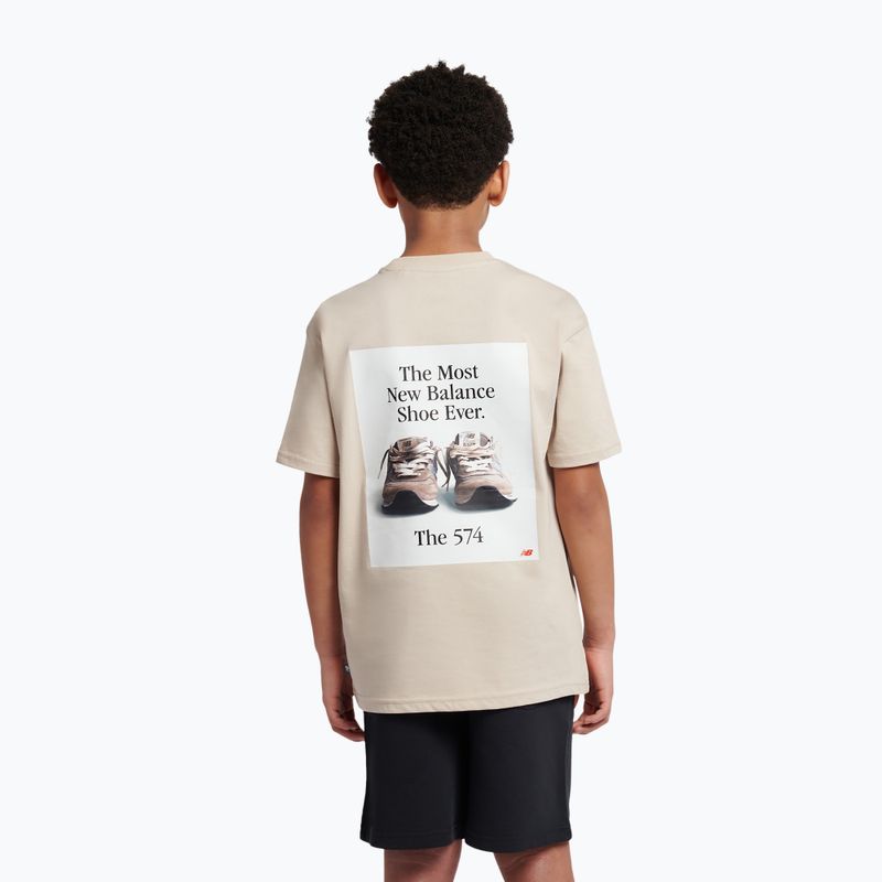 Maglietta New Balance 574 Shoe Graphic Tee timberwolf 3