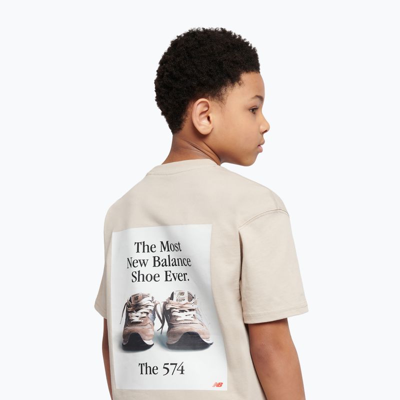Maglietta per bambini New Balance 574 Shoe Graphic Tee timberwolf 5