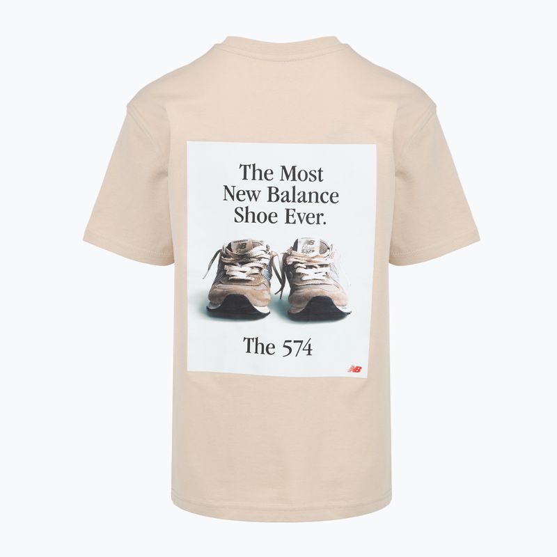 Maglietta per bambini New Balance 574 Shoe Graphic Tee timberwolf 7