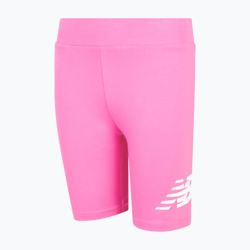 Pantaloncini per bambini New Balance Stacked Logo Cycle pink satin 3