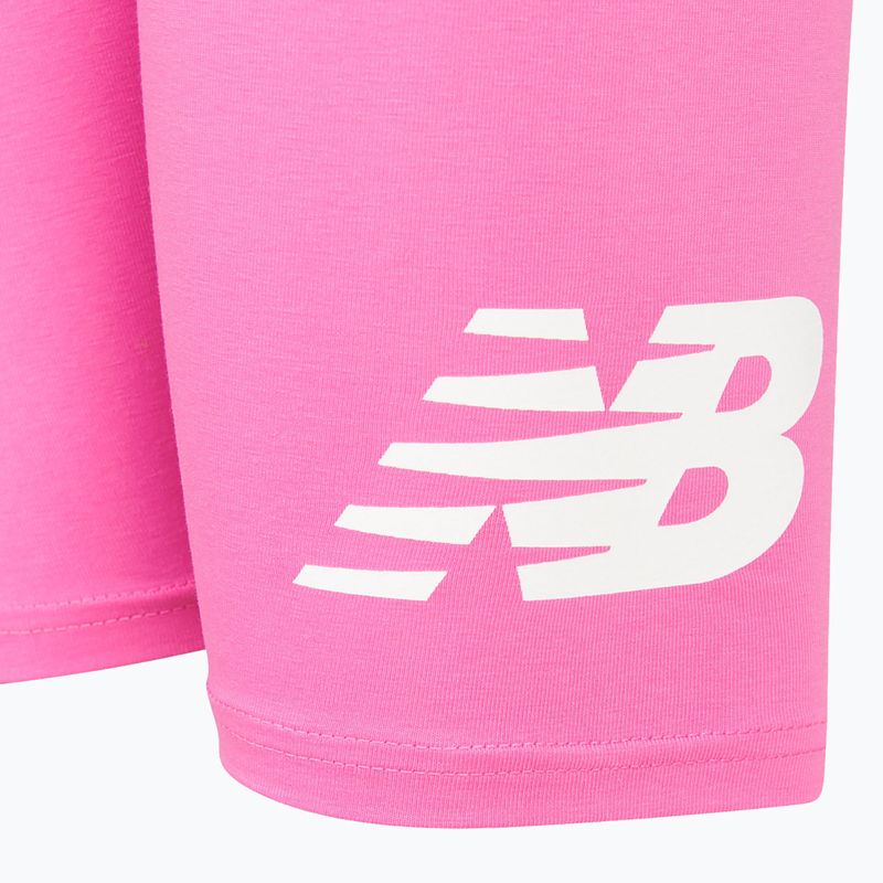 Pantaloncini per bambini New Balance Stacked Logo Cycle pink satin 4