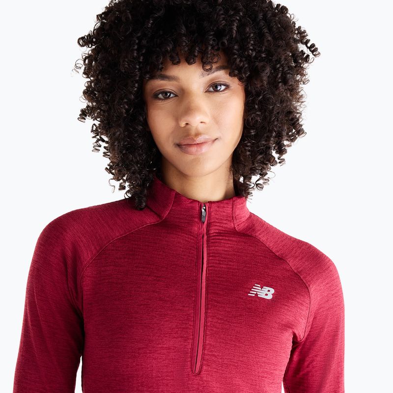 Longsleeve da running donna New Balance Athletics Heat Grid 1/2 Zip podium red 4